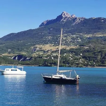 Duplex Cocooning Avec Vue Lac Et Montagnes Savines Exterior foto